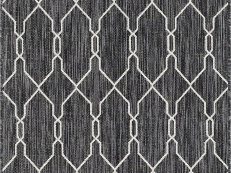 Unique Loom Outdoor Trellis T-KZOD14 Charcoal Area Rug Supply