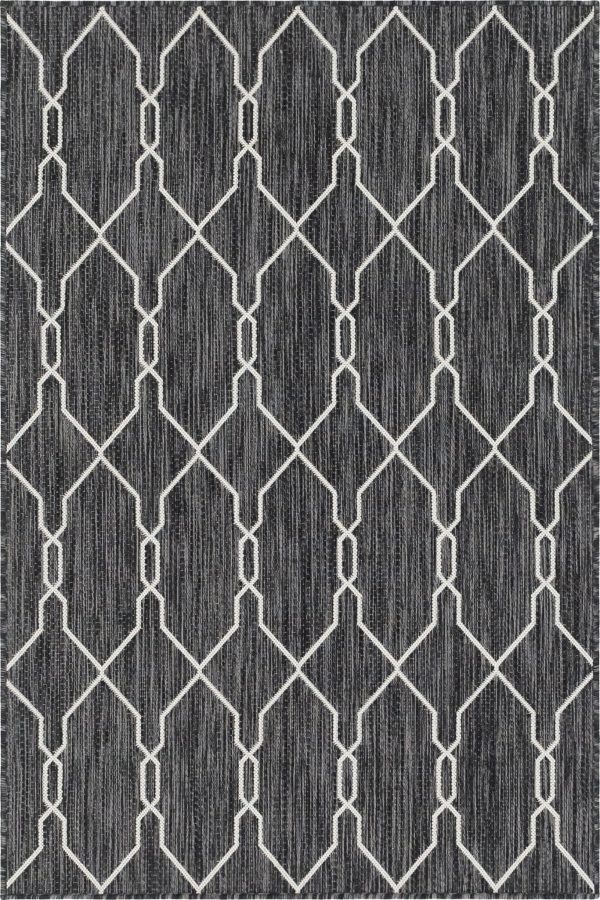 Unique Loom Outdoor Trellis T-KZOD14 Charcoal Area Rug Supply