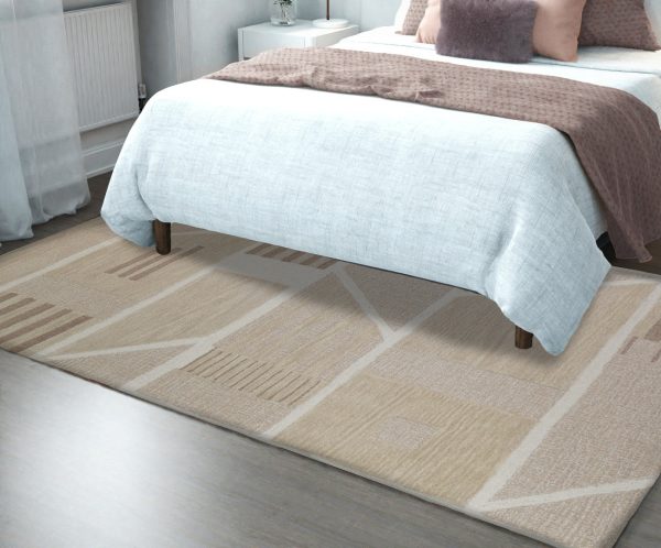 Bashian Verona R130-LC183 Beige Area Rug For Sale