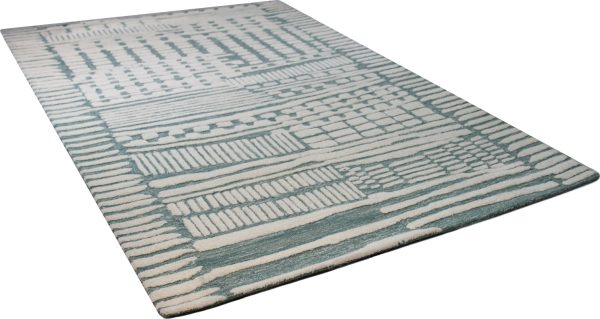 Bashian Verona R130-LC178 Teal Area Rug For Sale