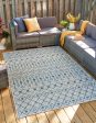 Unique Loom Outdoor Trellis T-KZOD10 Light Blue Area Rug Fashion