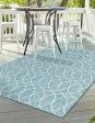 Unique Loom Outdoor Trellis T-KZOD24 Light Aqua Area Rug Hot on Sale