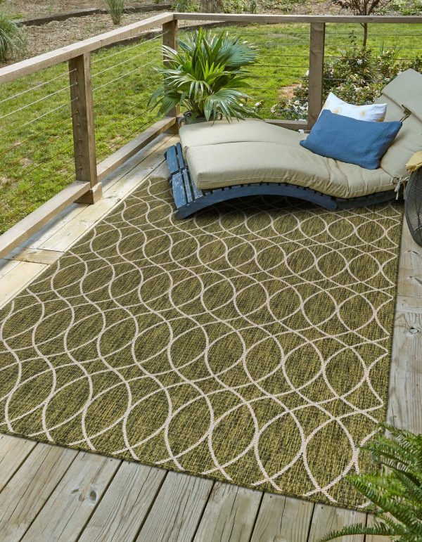 Unique Loom Outdoor Trellis T-KZOD24 Green Area Rug For Discount