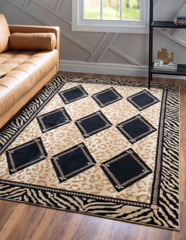 Unique Loom Wildlife T-G303A Light Brown Area Rug For Cheap