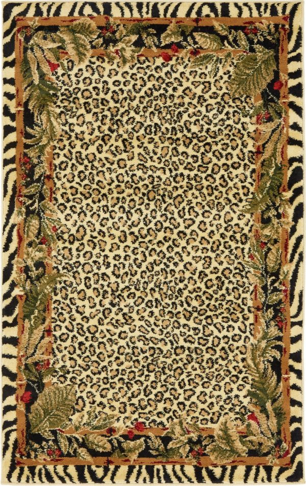 Unique Loom Wildlife T-G308A Cream Area Rug Fashion