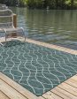 Unique Loom Outdoor Trellis T-KZOD24 Teal Area Rug For Cheap