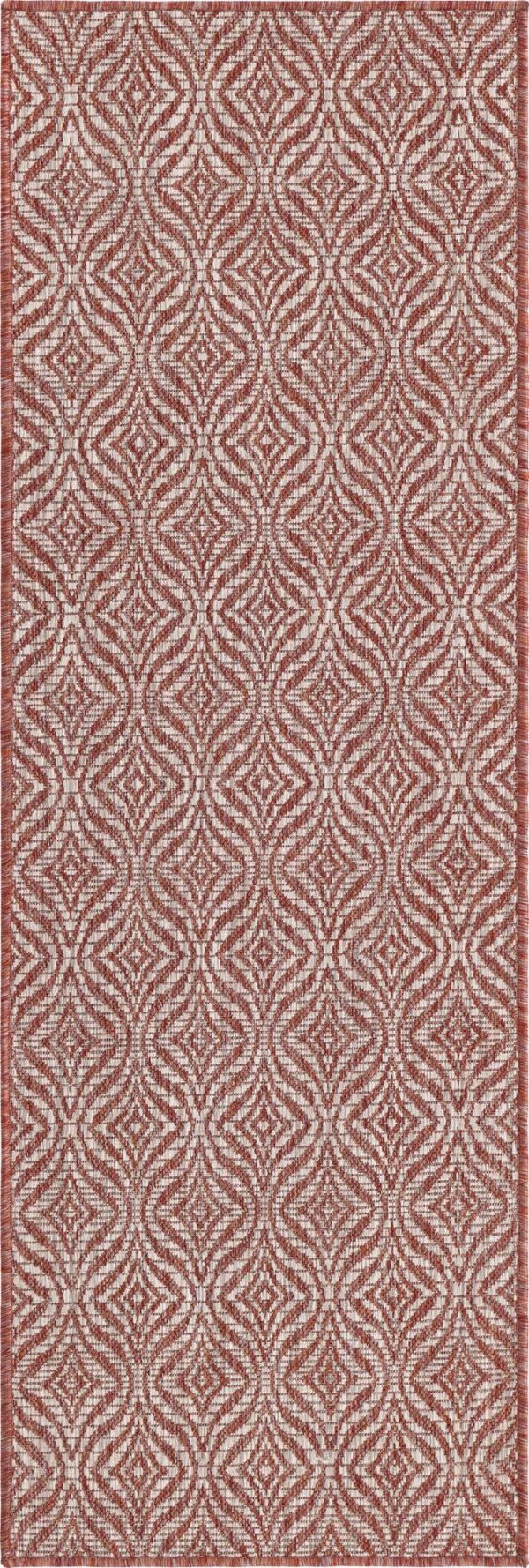 Unique Loom Outdoor Trellis T-KZOD15 Rust Red Area Rug Fashion