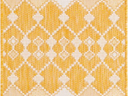 Unique Loom Outdoor Trellis T-KZOD22 Yellow Area Rug Discount