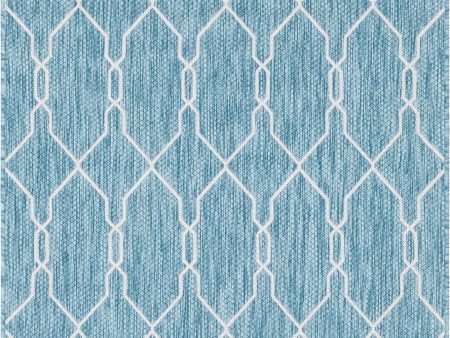 Unique Loom Outdoor Trellis T-KZOD14 Light Aqua Area Rug Online Hot Sale