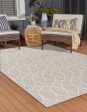 Unique Loom Outdoor Trellis T-KZOD24 Light Gray Area Rug For Sale