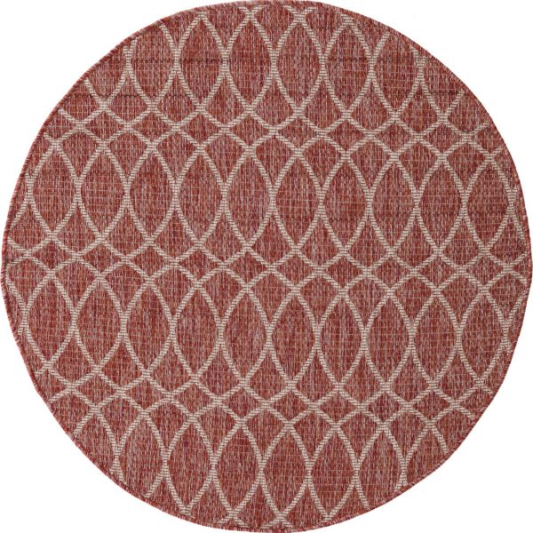 Unique Loom Outdoor Trellis T-KZOD24 Rust Red Area Rug on Sale