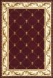 KAS Corinthian 5319 Red Fleur-De-Lis Area Rug Online Hot Sale