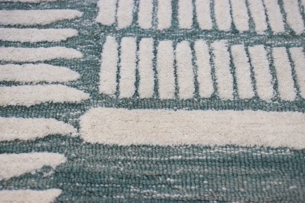 Bashian Verona R130-LC178 Teal Area Rug For Sale