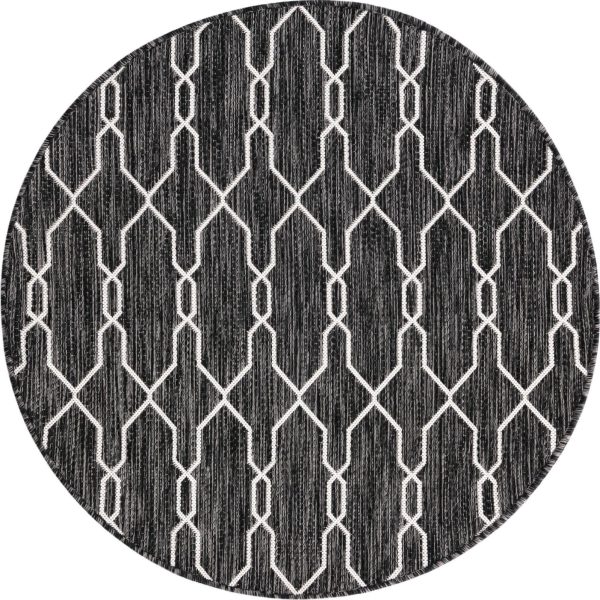 Unique Loom Outdoor Trellis T-KZOD14 Charcoal Area Rug Supply