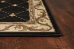 KAS Corinthian 5321 Black Fleur-De-Lis Area Rug Supply