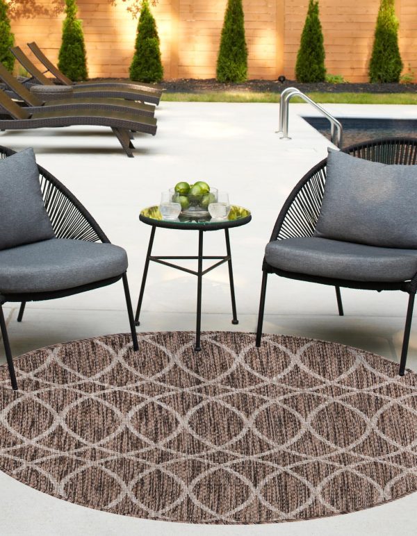 Unique Loom Outdoor Trellis T-KZOD24 Brown Area Rug Supply