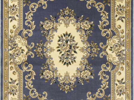 KAS Corinthian 5307 Blue Aubusson Area Rug Fashion