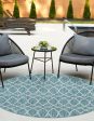 Unique Loom Outdoor Trellis T-KZOD24 Light Aqua Area Rug Hot on Sale