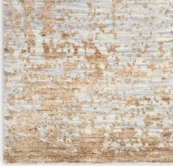 Nourison Luna LUN01 Blue Mocha Area Rug by Reserve Collection on Sale