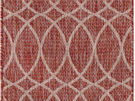 Unique Loom Outdoor Trellis T-KZOD24 Rust Red Area Rug on Sale