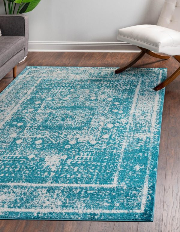 Unique Loom Rosso T-16707 Blue Area Rug For Cheap