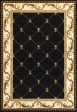 KAS Corinthian 5321 Black Fleur-De-Lis Area Rug Supply