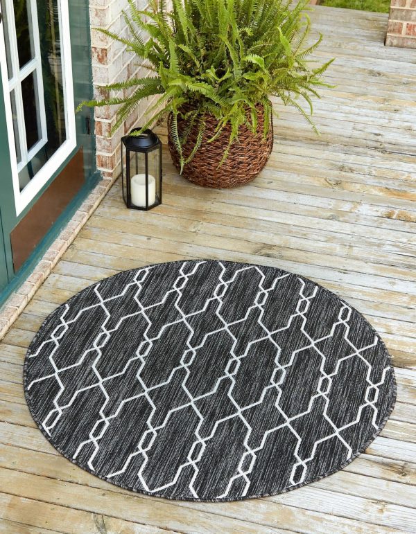 Unique Loom Outdoor Trellis T-KZOD14 Charcoal Area Rug Supply