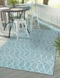 Unique Loom Outdoor Trellis T-KZOD24 Light Aqua Area Rug Hot on Sale