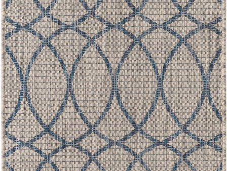 Unique Loom Outdoor Trellis T-KZOD24 Gray Blue Area Rug Online Sale