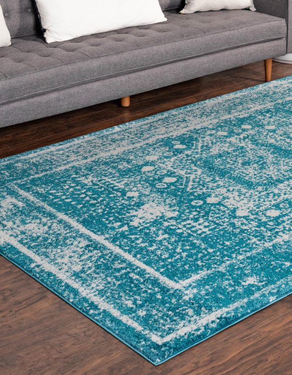 Unique Loom Rosso T-16707 Blue Area Rug For Cheap